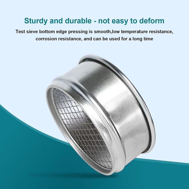 LVDALAB 304 Stainless Steel Mesh Lab Sieve, 4 Mesh(4.75mm) Aperture Test Sieve, 4inch(10cm) Economy Standard Analysis Sample Test Sieves for Industrial Laboratory Homes - Image 5
